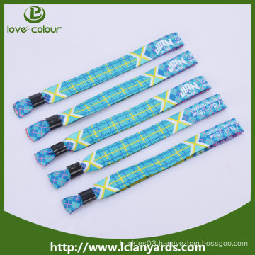Factory polyester custom cheap fabric wristbands for event